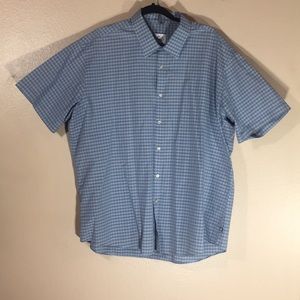 Geoffrey Beene blue button down shirt